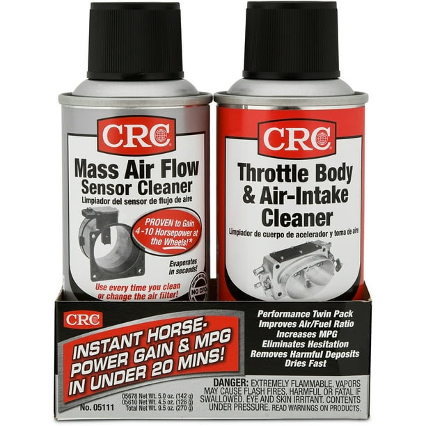 CRC Mass Air Flow & Throttle Body SingleUse Cleaner Twin Pack Kit
