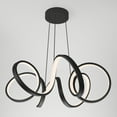 thumbnail image 4 of Artika Swirl Ribbon Modern LED Pendant Light Fixture, Matte Black, 4 of 5