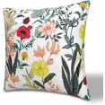 thumbnail image 2 of Beautiful Colorful Floral Pillow Covers 18X18 inch Set of 2 Watercolor Blooming Floral Throw Pillow Covers Abstract Art Outdoors Decorative Cushion Case for Bed Couch Sofa Home, 2 of 6