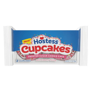 Hostess Cupcakes Frosted Sugar Cookie Cakes with Creamy Filling, 3.17 oz (2 Count) ( PACK OF2 )
