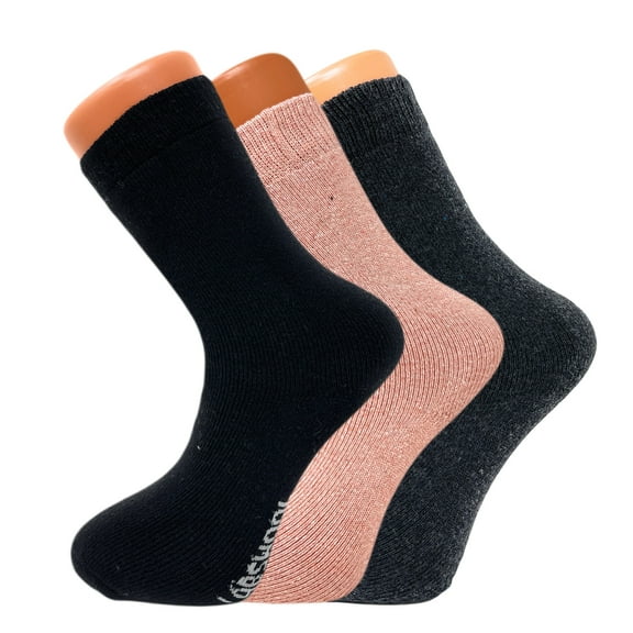 Thermal Socks for Women Lambs Wool 3 Pairs Casual Crew Socks 5-7