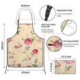 thumbnail image 3 of Pioneer Flower Floral Print Pattern Apron-Garden Aprons for Women with Pockets-Cotton Linen Waterproof Kitchen Cooking Gardening Aprons Adjustable for Kitchen,Cooking,BBQ and Salon 33x27 Inch, 3 of 7