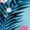 Hibiscus Leopard Geometric Palm Leaves, variant on Jiueut Blue Palm Tree Plumeria Flower Pattern Matching Hawaiian Outfits for Couples Women's Summer Dress or Men's Cruise Shirt, Beach Vacation Tropical Sundress for Husband and Wife, XS