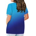 thumbnail image 4 of IYYVV Cute Plus Size Tops For Women Short Sleeve Button Womens Shirts Dressy Casual V-Neck Summer Blouses Tie Dye Graphic Tees Trendy Loose Fit Clothes Fall Fashion 2024 Blue 5XL, 4 of 6