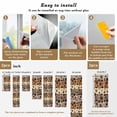 thumbnail image 6 of Non-Adhesive Static Cling Window Tint, Brown Dog Paws Window Privacy Film Frosted, Farmhouse Vintage Modern Khaki Beige Wood Insulated Windows Frosted Films for Living room, 35.4 x 78.7 Inches, 6 of 9