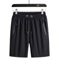 thumbnail image 3 of Men's Plus Size Ice Silk Stretch Shorts, Summer Loose Sports & Recreation Shorts, Breathable Workout Running Quick Dry Shorts, 3 of 10
