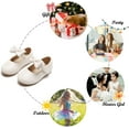 thumbnail image 5 of Toddler Flower Girl Dress Shoes - Girl Ballet Flats Party School Shoes Wedding, 5 of 6
