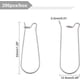 thumbnail image 5 of 304 Stainless Steel Hoop Earring Settings 22 Gauge 33x12.5x0.5mm Pin: 0.6mm Stainless Steel Color 22 Gauge 33x12.5x0.5mm Pin: 0.6mm 200pcs/box, 5 of 6
