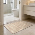 thumbnail image 4 of Bathroom Mat Absorbent Quick Dry Striped Rug, Stain Resistant and Non Slip, Soft Polyester for Entryway, Kitchen or Bath Decor, 4 of 6