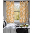 thumbnail image 3 of Spring Botanical Sheer Curtains 54 Inch Length 2 Panels Set for Living Room/Bedroom, Watercolor Floral Flowers Botanical Yellow Kitchen Curtains Grommet Curtains Window Treatments 42"x54"x2, 3 of 7