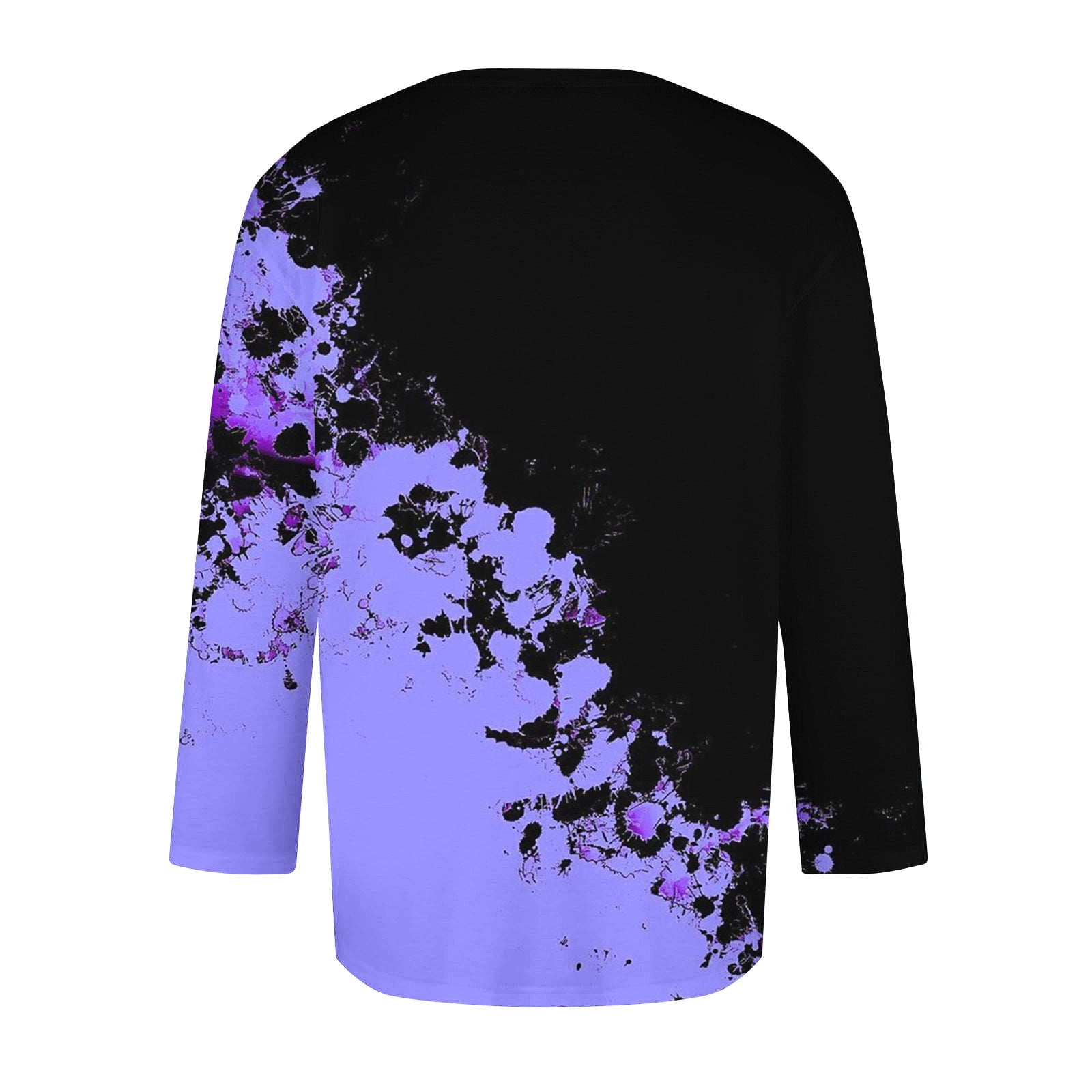 Wancir Tie Dye Shirts Gradient Tshirt Mens 3/4 Length Tshirts Jersey Baseball Tshirts Crew Neck Casual Soft Regular Fit Tees
