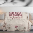 thumbnail image 6 of Birthday Gift for Grandmas - World's Best Grandma Blanket from Granddaughter Grandkids, Grandmother Gram Life Blanket for Mothers Day Christmas 50x60 Inch, 6 of 7