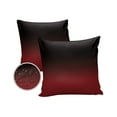 thumbnail image 2 of Outdoor Throw Pillow Cover Black and Red Ombre Waterproof Cushion Covers 2 Pack Abstract Gradient Art Pillow Cases Home Decoration for Patio Garden Couch Sofa, 2 of 7