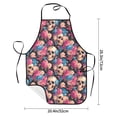 thumbnail image 2 of Disketp Skull Blue Flower Kitchen Apron with adjustable Aprons for Women with Pockets Cooking Powder Pink Apron, 2 of 7