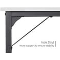 thumbnail image 5 of CubiCubi Computer Desk with Particle Board, Black Metal Frame, White Finish,63", 5 of 7