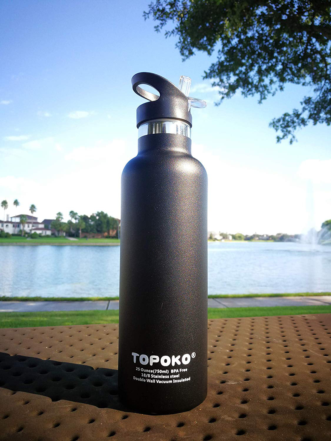 Involve & Evolve Insulated Water Bottle with 3 Lids (Straw Lid) Kids Reusable Double Walled Stainless Steel Flask Metal Thermos 12oz 17oz 20oz 25oz