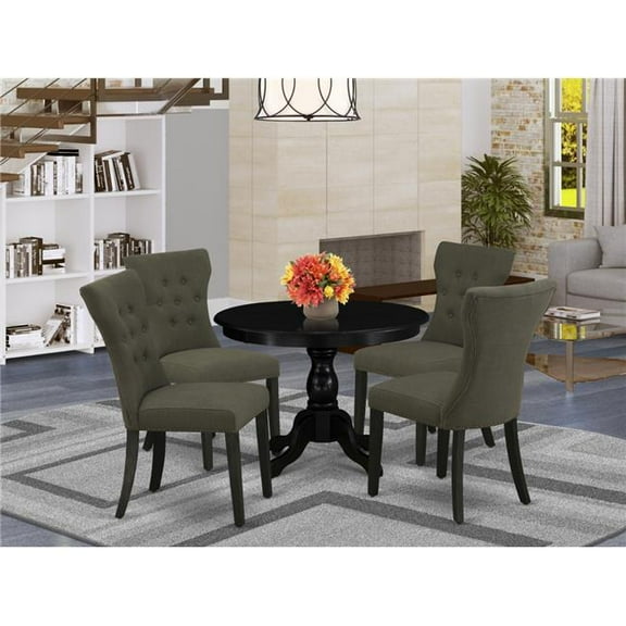 5 Piece Hartland Dining Set - Wire Brushed Black