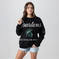 thumbnail image 3 of Women's Gameday Couture Black Michigan State Spartans Oversized Legacy Club Black Label Premium Fleece Sweatshirt, 3 of 5
