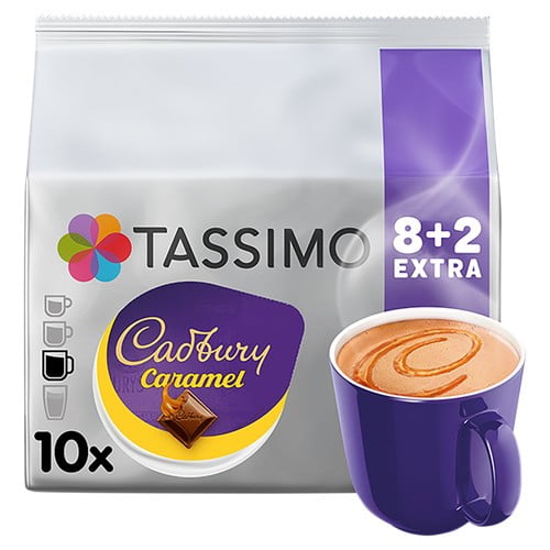 Tassimo Cadbury Caramel Pods, 10 pods per pack, British Import (Pack of 3)