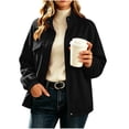 thumbnail image 3 of Tqcoqu Stand Collar Zip Up Jacket for Women, Long Sleeve Loose Casual Sweatshirt Cardigan with Patch Pocket, 2026 Fall Trendy Outfit, 3 of 9