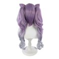thumbnail image 5 of 70cm Purple Gradient Double Ponytail Cosplay Wig High Temperature Silk Material With Rose Netting, 5 of 5