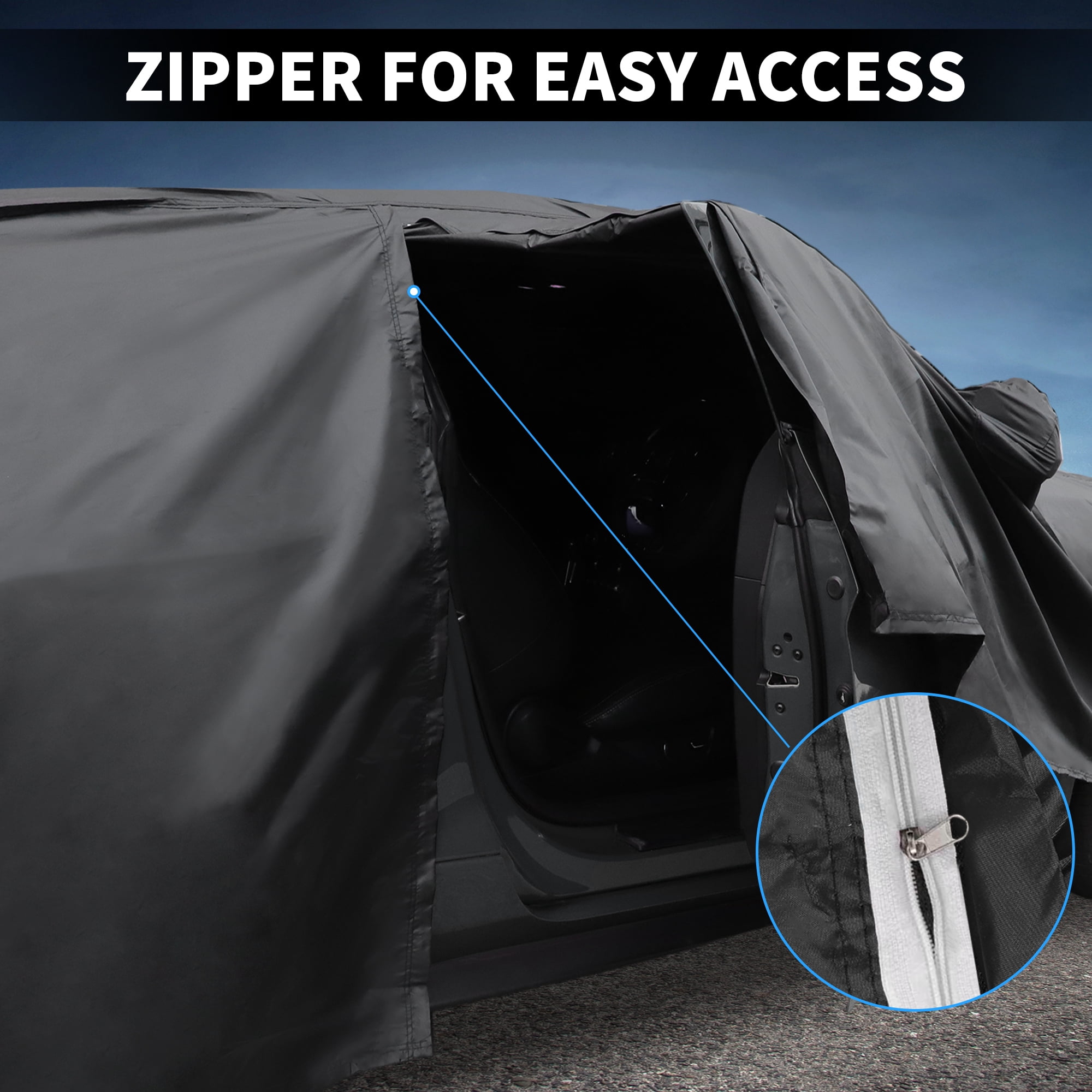 Unique Bargains Car Cover for Daihatsu Taft Aluminum Film Cotton with Right Zipper