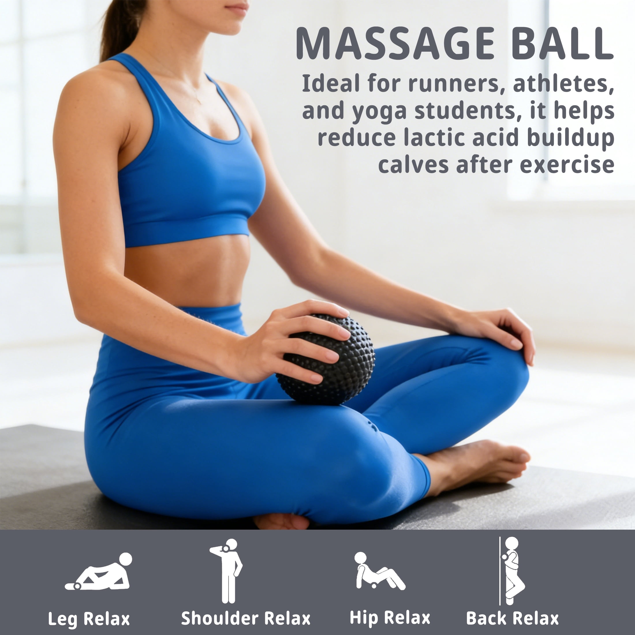 Foam Roller Set, Deep Tissue Massage Kit for Sore Muscle Relief Massage Roller 5 in 1