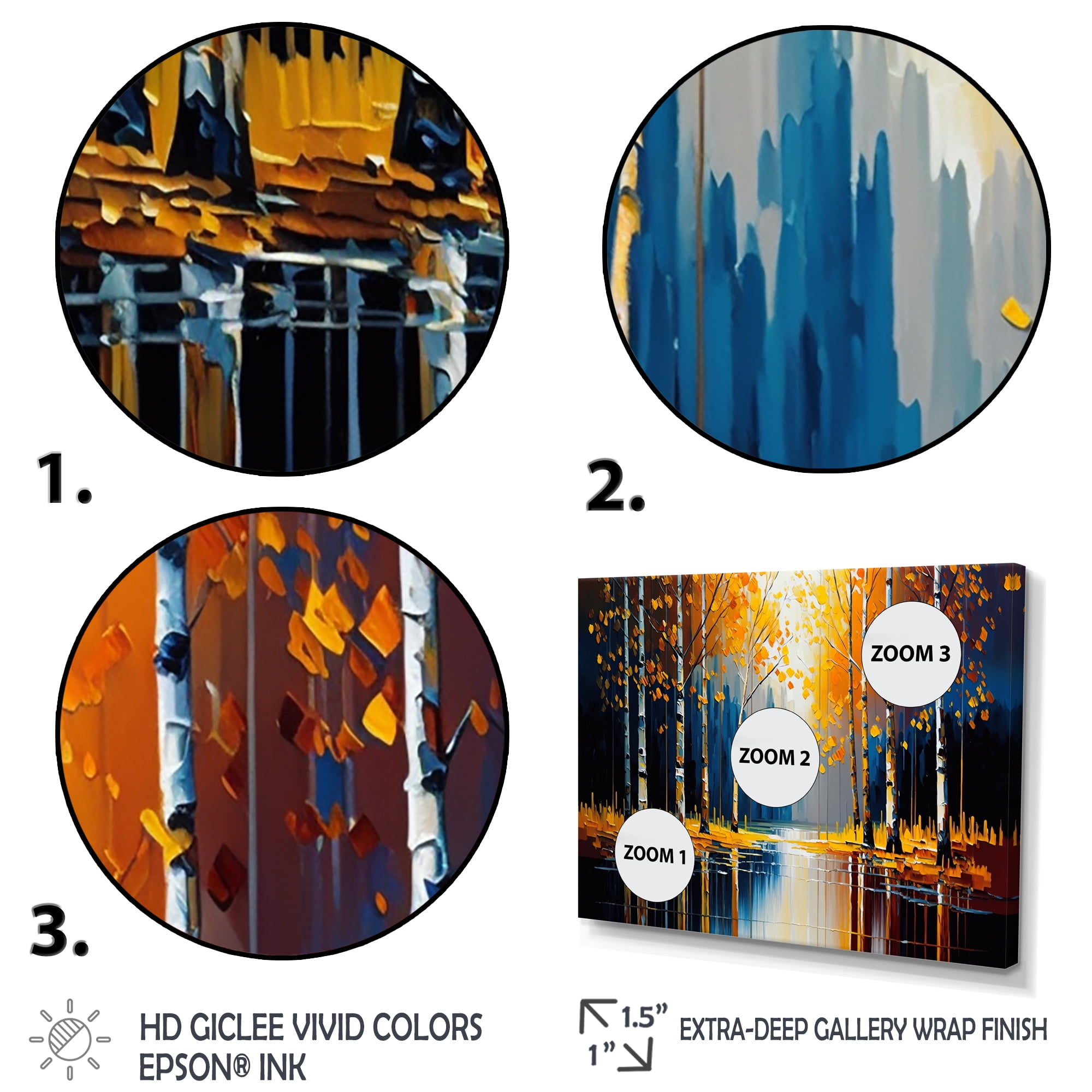 Designart Path Into The Yellow Forest V Canvas Wall Art