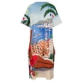 thumbnail image 4 of Vestido de fiesta colgante con bolsillo para mujer soltera de verano con estampado "Azur" y póster de viaje de 1955., 4 of 6