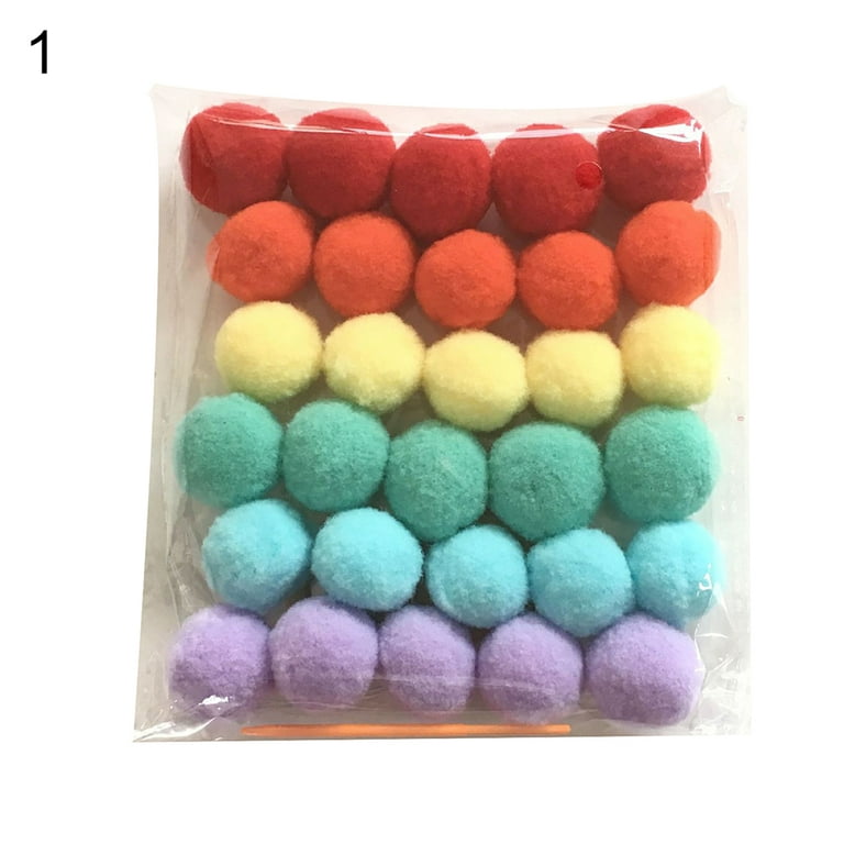 50pcs/lot 3cm 100% Wool Felt Balls Colorful Diy Pom Poms Craft Material  Balls Of Wool Christmas Room Decro Decoration for home