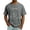 Gray, variant on Mens Funny I'm Fine Graphic T-Shirt Blue Nylon Spandex Relaxed Fit Short Sleeve Tee Sizes M to XXXL,Size M