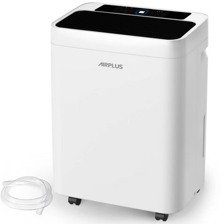 

Restored AIRPLUS 70 Pint Dehumidifier with Drain Hose 4500 Sq. ft Dehumidifiers for Basements with Fast Drying Low Noise Timer Ionizer Auto Defrosting AP2008 White [Refurbished]