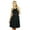 Black, variant on Bimba Women Shift Dress Knee Length With Sheer Waist Prom Dress