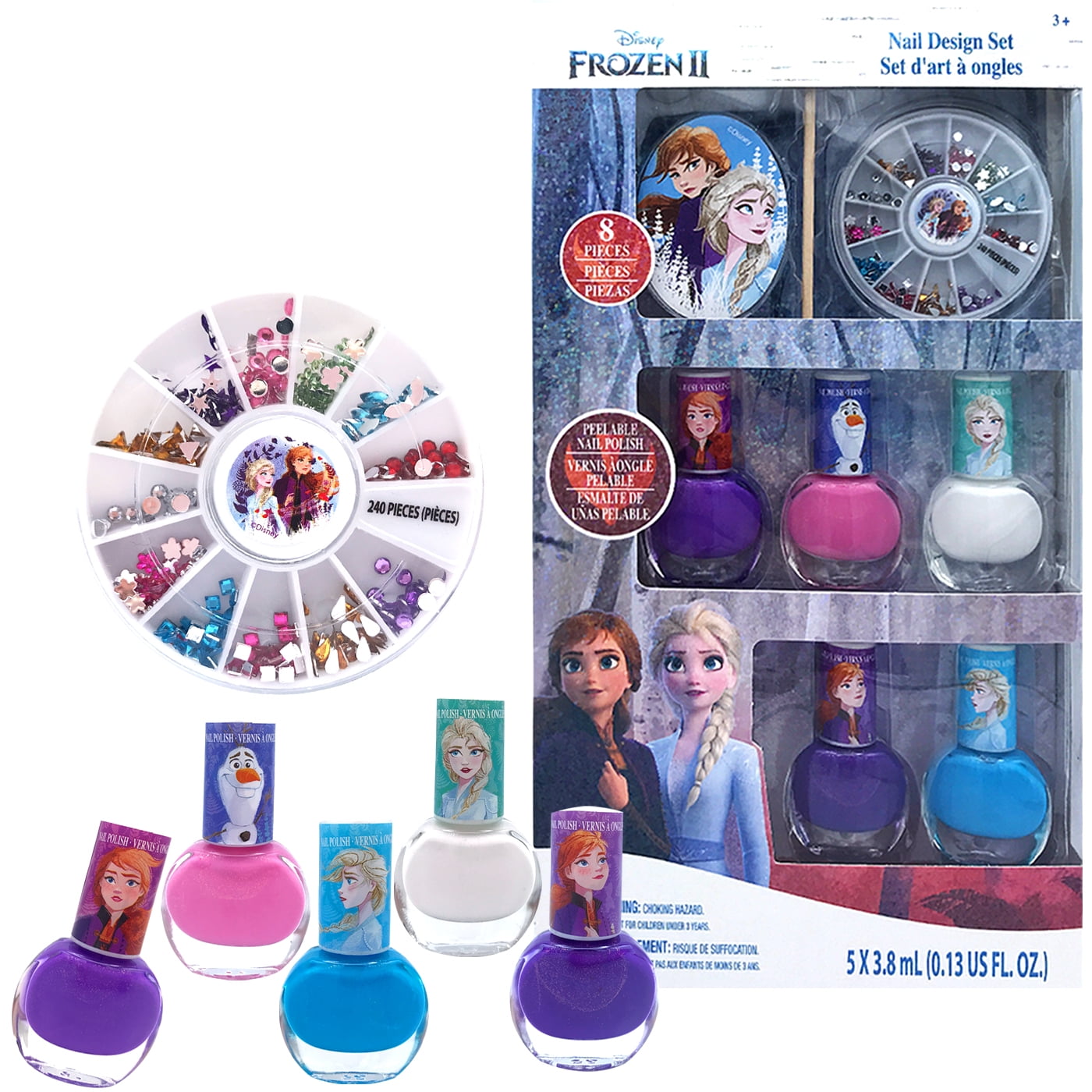 Disney Frozen Princess Nail Art Play 8pcs Deluxe Set for Kids