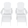 thumbnail image 4 of Polytrends  Laguna Hdpe All Weather Outdoor Patio Foldable Adirondack Chairs With Ottomans (5-Piece Set) White, 4 of 5