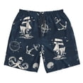 thumbnail image 4 of Bixox Men's Vintage Marine printing Casual Classic Fit Short Summer Beach Shorts, 4 of 6
