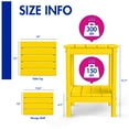 thumbnail image 6 of FODINGHILL 2-Tier Outdoor Side Table set of 2, HDPE All Weather Adirondack Patio Table with Storage Shelf, Outside End Table for Porch Backyard Indoor, Yellow, 6 of 7