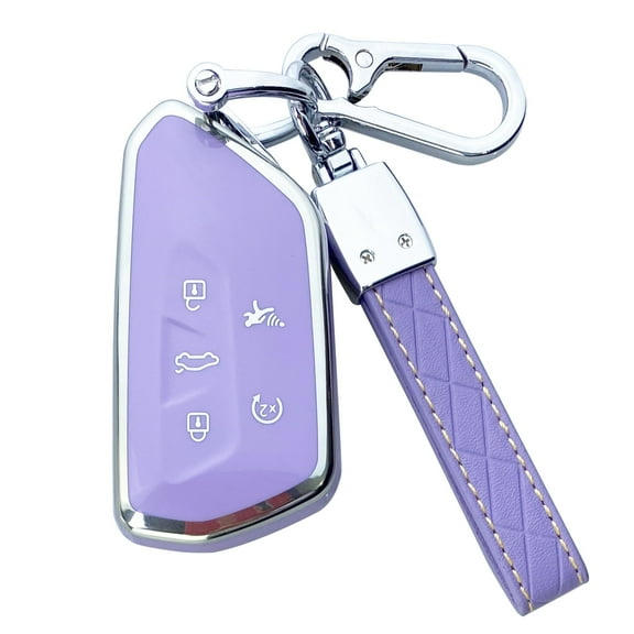 Yuebutor Key Fob Cover Case Compatible with VW Golf 8 ID.3 ID.4 MK4 Tarraco Ateca Skoda Octavia Accessories