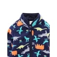 thumbnail image 6 of WIBACKER Toddler Kids Polar Fleece Warm Jacket Baby Boys Autumn Winter Zip Coat Stand Collar Outerwear - 1Pcs Dinosaur, 6 of 7
