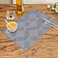 thumbnail image 6 of Decozen Placemats Set of 8 for Dining Table Placemats, Rectangular PVC Vinyl, 18"x12" - Gray Silver, 6 of 7