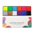 thumbnail image 4 of Pintura facial y corporal,Efectos especiales 12 colores Pintura facial y corporal,Herramienta de maquillaje para disfraces de fiesta de Halloween,Paleta de pintura al óleo profesional para, 4 of 8