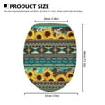thumbnail image 6 of ZUXONGSY Aztec Tribal Sunflower Toilet Lids Covers Easy to Install Toilet Lid Cover with Stretch Edges Washroom Toilet Bowl Dust Cover Stretchable Toilet Covers for Women Men, 6 of 6
