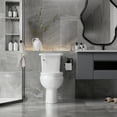 thumbnail image 6 of TOBILI White Elongated Toilet Side Single Flush Longer Version Toilet Slow Close Seat Included, 6 of 7