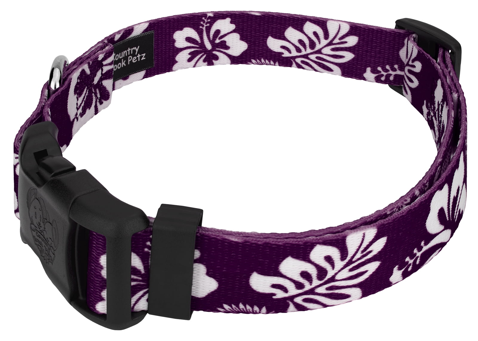 Country Brook Design&reg;  Purple Hawaiian Deluxe Dog Collar & Leash