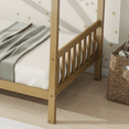 thumbnail image 5 of SESSLIFE House Bed with Fence, Wood House Bed, Floor Bed Frame, Twin Canopy Bed for Bedroom, No Box Spring Needed (Natural), 5 of 6