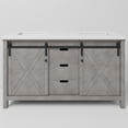 thumbnail image 5 of Lexora Home Marsyas 60" Quartz Top Double Vanity with Sinks in Ash Gray, 5 of 9