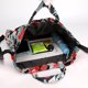thumbnail image 3 of Mochila con cordón para mujer, mochila de tela de nailon estampada, plegable, con bolsillo con lazo y flores, para mujer, 3 of 6
