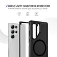 thumbnail image 3 of Strong Magnetic & Seamless Stand Designed for Samsung Galaxy S25 Ultra Case, Compatible with MagSafe, for S25 Ultra Phone Case, Ultra Slim Frosted Matte Non Slip Drop Protection, Black+Black, 3 of 7
