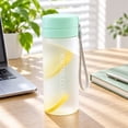 thumbnail image 5 of MOPOOR Small High-Temperature Wide Mouth Drink Bottle,Portable Water Bottle with Lanyard Plastic Reusable Drinking Cup Leakproof Travel Water Bottle for Gym Office Home Travel Outdoor Sports, 5 of 7