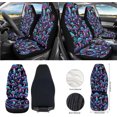 thumbnail image 2 of Yuyamidu Mushroom Front Car Seat Covers Full Set with Steering Wheel Cover Seat Belt Pad Armrest Box Mat Trash Bin Rear View Mirror Cover Cup Holders Keychain Air Vent Pouch, 12 Pack, 2 of 7